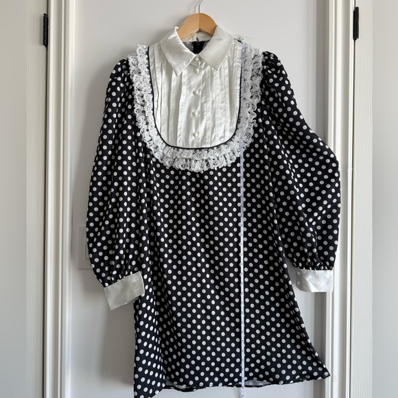 Dresses & Skirts - Black and White Polka Dot Dress